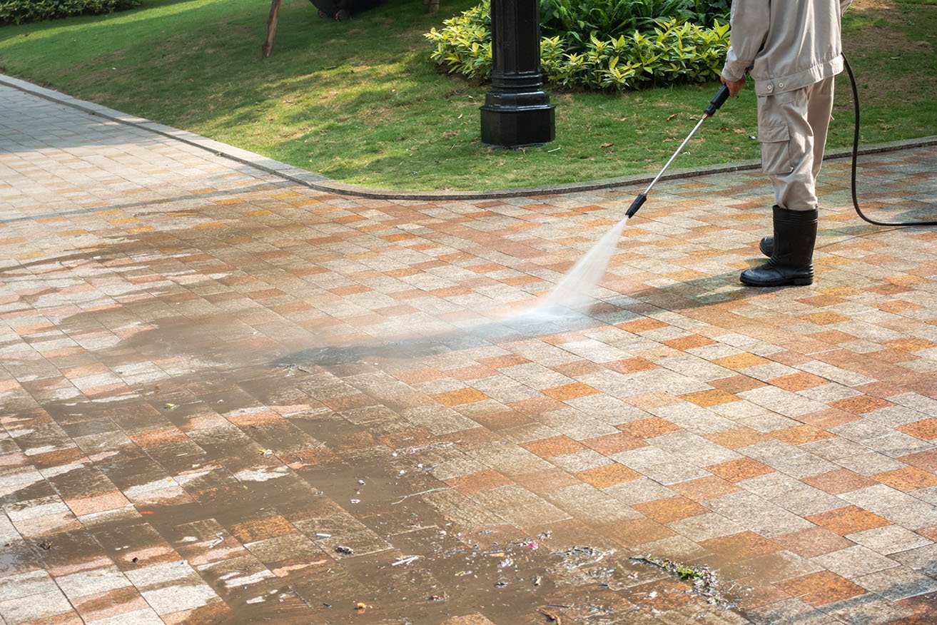 Driveway pressure washing in Mason County, WA