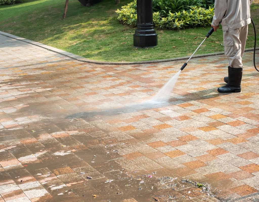 Driveway pressure washing in Mason County, WA