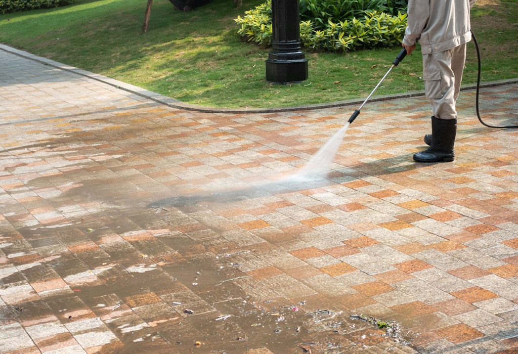 Driveway pressure washing in Mason County, WA